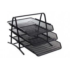 Globox Evrak Rafı Metal 3 LÜ Siyah 6255