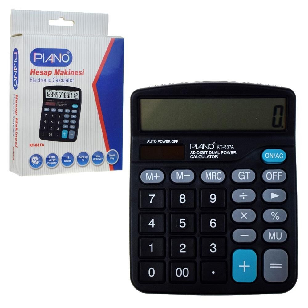 Piano Hesap Makinesi KT-837A (20x6)