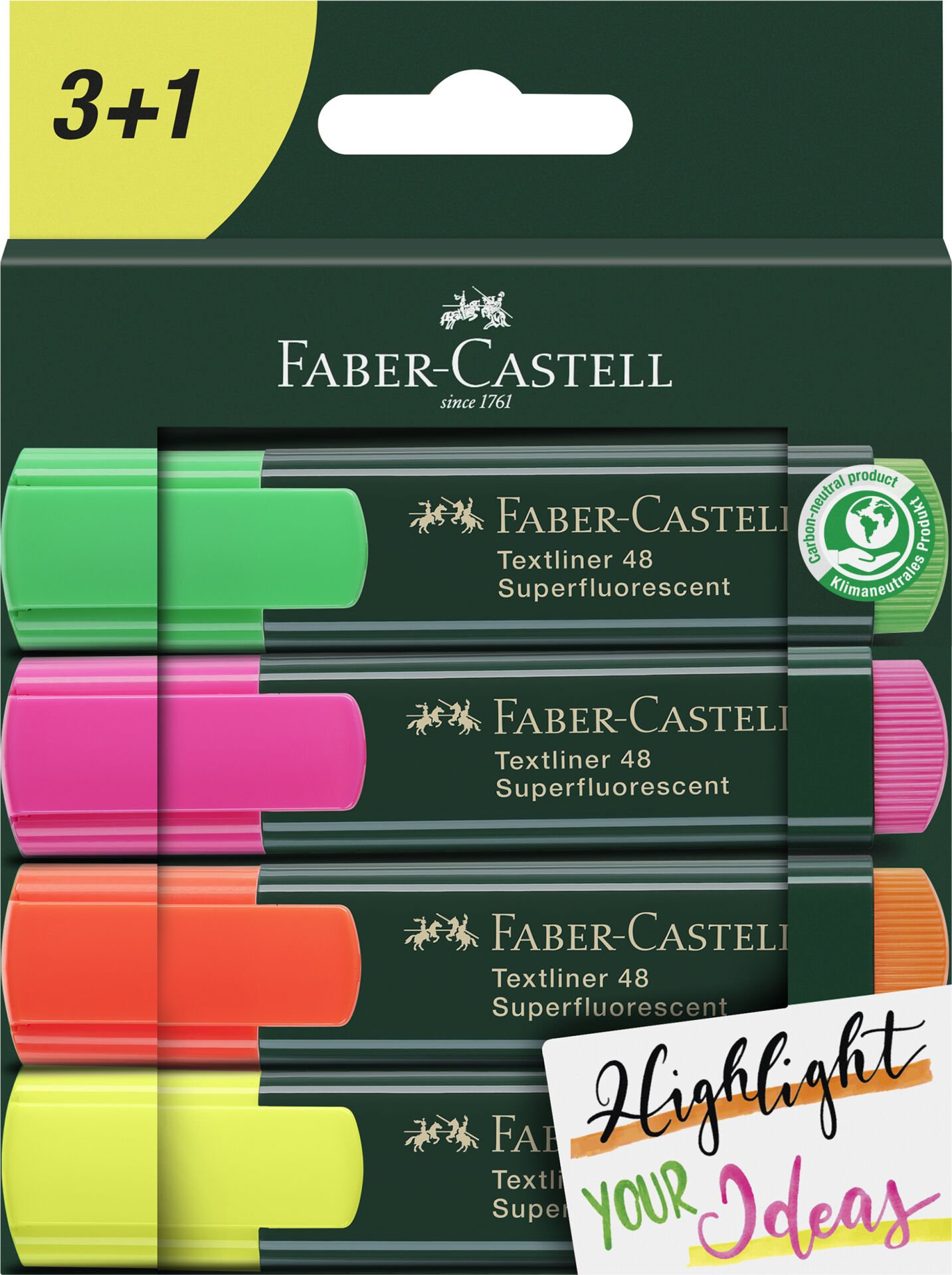 Faber Castell Fosforlu Kalem Textliner 3+1