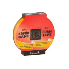 Picador Çift Taraflı Bant 4301 Köpük 25Mm*5Mt Askılı