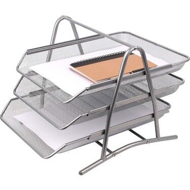 ENTE File Tel Evrak Rafı 3'Lü Gümüş