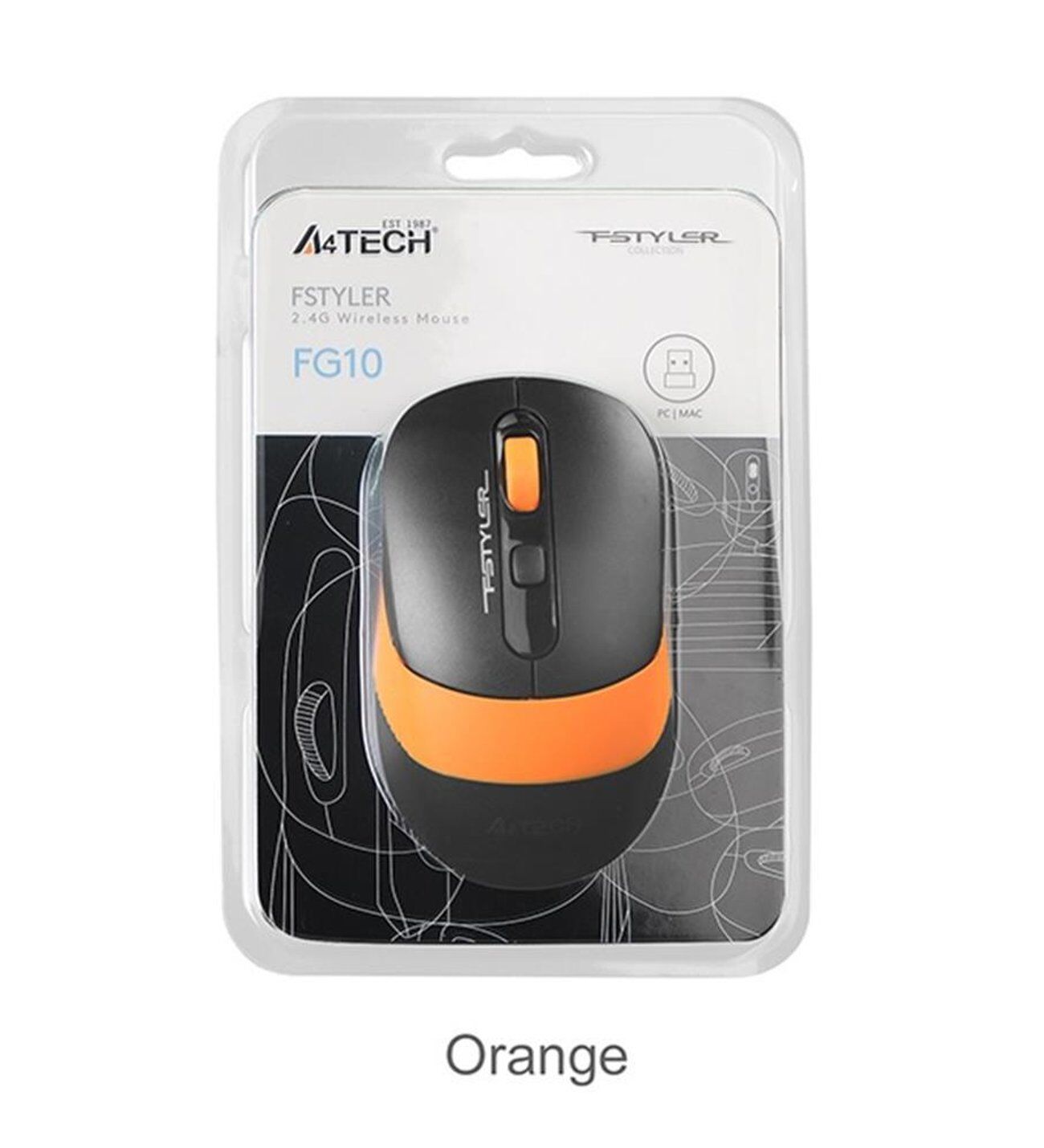 A4 Tech Fg10 Turuncu Nano Kablosuz Optik 2000 Dpı Mouse